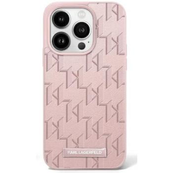 Karl Lagerfeld KLHMP16XPKHPORPP Hot Stamp Magsafe keménytok iPhone 16 Pro Max - rózsaszín kép