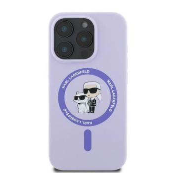 Karl Lagerfeld KLHMP16XSCMKCRHU Silicone KC Body Ring MagSafe-kompatibilis tok iPhone 16 Pro Max - lila kép