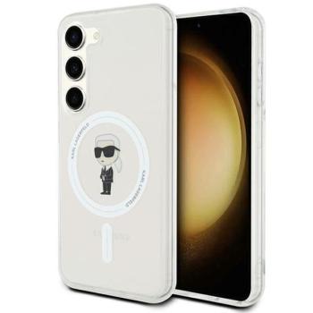 Karl Lagerfeld KLHMS23SHFCKNOT Samsung Galaxy S23 átlátszó keménytok IML ikonikus MagSafe kép