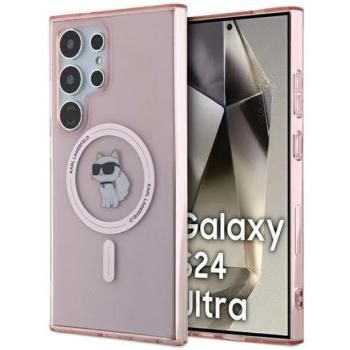 Karl Lagerfeld KLHMS24LHFCCNOP Samsung S24 Ultra S928 rózsaszín keménytok MagSafe kép