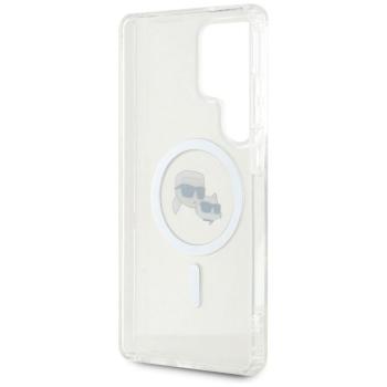Karl Lagerfeld KLHMS25LHLSKCH IML Metal KC Heads MagSafe-kompatibilis tok Samsung Galaxy S25 Ultra - fehér kép