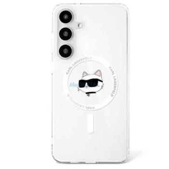 Karl Lagerfeld KLHMS25SHLSCHH IML Metal Choupette Head MagSafe-kompatibilis tok Samsung Galaxy S25 - fehér kép