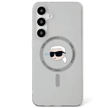 Karl Lagerfeld KLHMS25SHLSKIK IML Metal Karl Heads MagSafe-kompatibilis tok Samsung Galaxy S25 - fekete kép