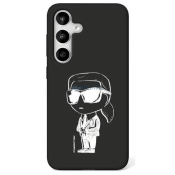 Karl Lagerfeld KLHMS25SPNYKGRTK Silicone Graffiti Ikonik MagSafe-kompatibilis tok Samsung Galaxy S25 - fekete kép