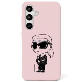 Karl Lagerfeld KLHMS25SPNYKGRTP Silicone Graffiti Ikonik MagSafe-kompatibilis tok Samsung Galaxy S25 - világos rózsaszín kép