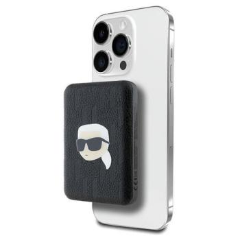Karl Lagerfeld KLPB5FPGKSKIHK Karl Head Pin MagSafe powerbank 15W 5000mAh - fekete kép