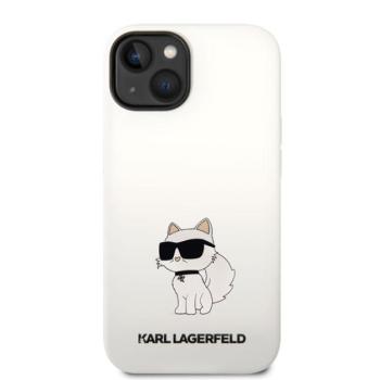 Karl Lagerfeld Liquid Choupette NFT szilikon hátlap tok Apple iPhone 14 Plus, fehér kép