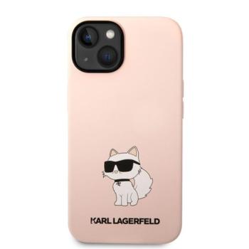 Karl Lagerfeld Liquid Choupette NFT szilikon hátlap tok Apple iPhone 14 Plus, rózsaszín kép