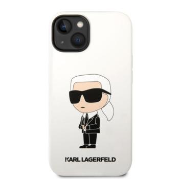 Karl Lagerfeld Liquid Ikonik NFT szilikon hátlap tok Apple iPhone 14 Plus, fehér kép