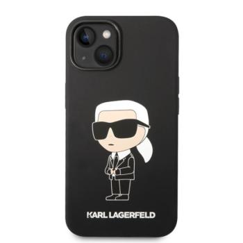 Karl Lagerfeld Liquid Ikonik NFT szilikon hátlap tok Apple iPhone 14 Plus, fekete kép