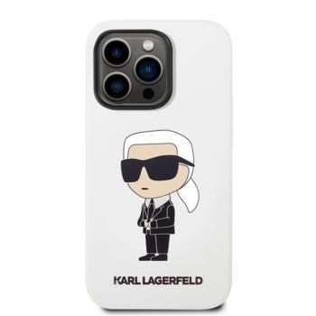Karl Lagerfeld Liquid Ikonik NFT szilikon hátlap tok Apple iPhone 14 Pro, fehér kép