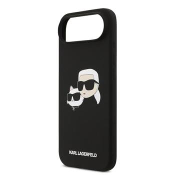 KARL LAGERFELD LIQUID SILICONE DOUBLE HEADS MAGSAFE szilikon telefonvédő (ütésállóság, MagSafe) FEKETE Apple iPhone 17 Air kép