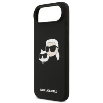 KARL LAGERFELD LIQUID SILICONE DOUBLE HEADS MAGSAFE szilikon telefonvédő (ütésállóság, MagSafe) FEKETE Apple iPhone 17 Pro Max kép