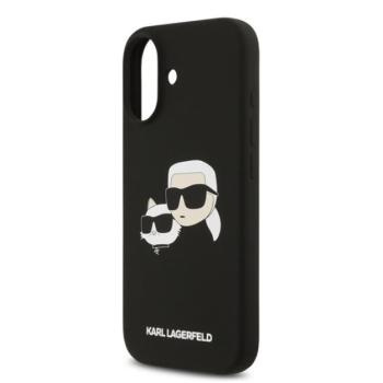 KARL LAGERFELD LIQUID SILICONE DOUBLE HEADS MAGSAFE szilikon telefonvédő (ütésállóság, MagSafe) FEKETE Apple iPhone 17 kép