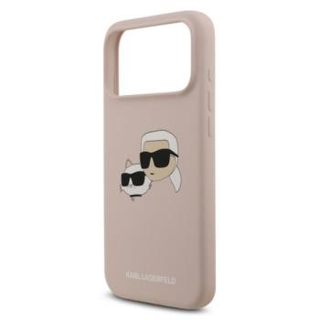 KARL LAGERFELD LIQUID SILICONE DOUBLE HEADS MAGSAFE szilikon telefonvédő (ütésállóság, MagSafe) RÓZSASZÍN Apple iPhone 17 Pro Max kép