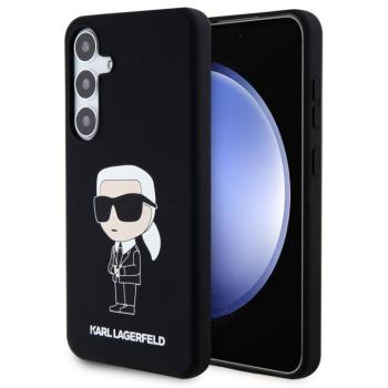 Karl Lagerfeld Liquid Silicone Ikonik NFT Samsung Galaxy S24 Plus hátlap tok, fekete kép