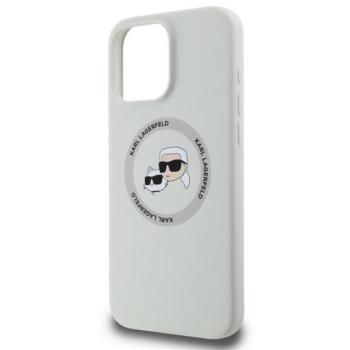 KARL LAGERFELD LIQUID SILICONE K&amp;CH HEADS MAGSAFE szilikon telefonvédő (ütésállóság, MagSafe) BÉZS Apple iPhone 16 Pro Max kép