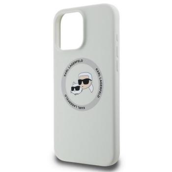 KARL LAGERFELD LIQUID SILICONE K&amp;CH HEADS MAGSAFE szilikon telefonvédő (ütésállóság, MagSafe) BÉZS Apple iPhone 16 Pro kép