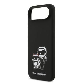KARL LAGERFELD LIQUID SILICONE K&amp;CH MAGSAFE szilikon telefonvédő (ütésállóság, MagSafe) FEKETE Apple iPhone 17 Air kép