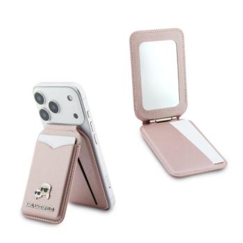 Karl Lagerfeld Mirror mágneses kártyatartó tükörrel, MagSafe, rózsaszín kép