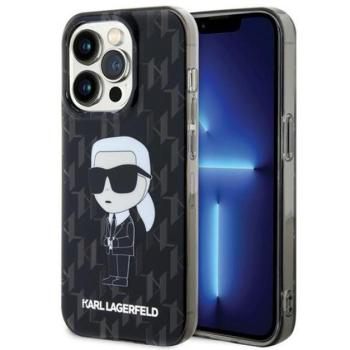 Karl Lagerfeld Monogram Ikonik Apple iPhone 15 Pro Max hátlap tok, fekete kép