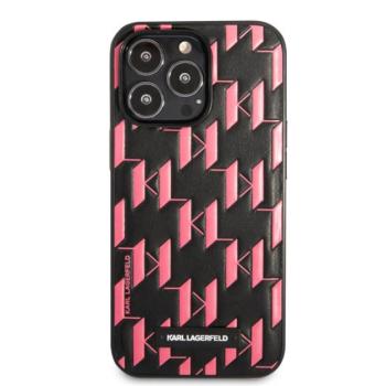 Karl Lagerfeld Monogram Plaque hátlap tok Apple iPhone 13 Pro, rózsaszín kép