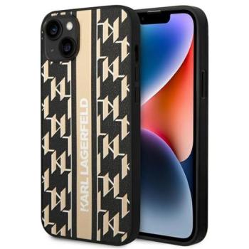 Karl Lagerfeld Monogram Stripe Apple iPhone 14 Plus hátlap tok, barna kép