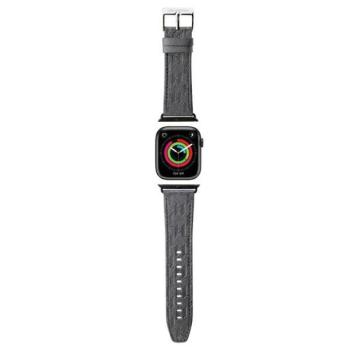Karl Lagerfeld óraszíj KLAWLSAKLHPG Apple Watch 42/44/45/49mm ezüst szíj Saffiano monogram tok kép