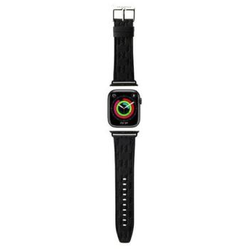 Karl Lagerfeld óraszíj KLAWLSAKLHPK Apple Watch 42/44/45/45/49mm karc/fekete szíj Saffiano monogram tok kép