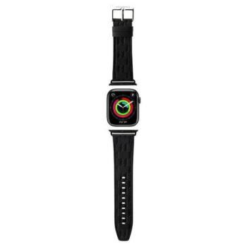 Karl Lagerfeld óraszíj KLAWMSAKLHPK Apple Watch 38/40/41mm fekete szíj Saffiano Monogram tok kép