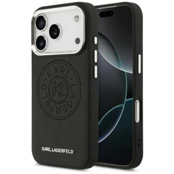 Karl Lagerfeld Point &amp; Metal Logo Apple iPhone 17 Pro Max MagSafe kompatibilis hátlap tok, fekete kép