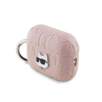 Karl Lagerfeld PU Embossed Choupette Head Apple AirPods Pro 2 tok, rózsaszín kép