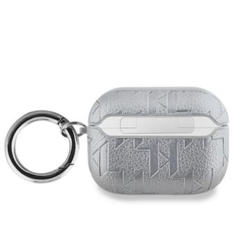 Karl Lagerfeld PU Embossed Karl and Choupette Heads Apple AirPods Pro tok, ezüst kép
