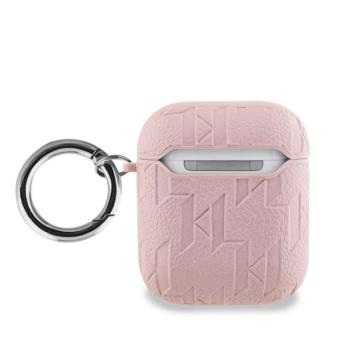 Karl Lagerfeld PU Embossed Karl Head Apple AirPods 1/2 tok, rózsaszín kép