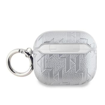 Karl Lagerfeld PU Embossed Karl Head Apple AirPods 3 tok, ezüst kép