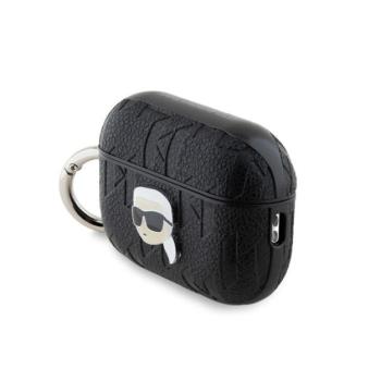 Karl Lagerfeld PU Embossed Karl Head Apple AirPods Pro 2 tok, fekete kép