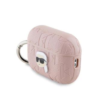Karl Lagerfeld PU Embossed Karl Head Apple AirPods Pro 2 tok, rózsaszín kép