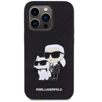 Karl Lagerfeld PU Saffiano Karl and Choupette iPhone 14 Pro Max tok, fekete kép