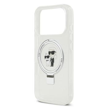 KARL LAGERFELD RINGSTAND KARL AND CHOUPETTE MAGSAFE szilikon telefonvédő (ütésállóság, MagSafe, kitámasztó) FEHÉR Apple iPhone 17 Pro kép