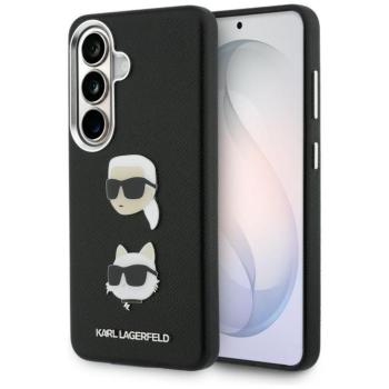 Karl Lagerfeld Saffiano Double Heads Metal Samsung Galaxy S26 tok, fekete kép