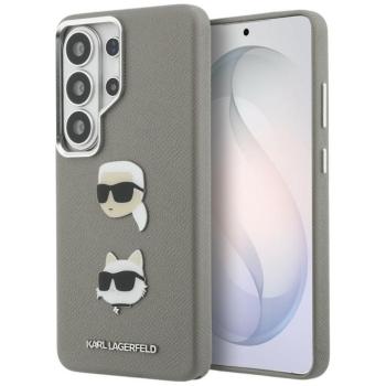 Karl Lagerfeld Saffiano Double Heads Metal Samsung Galaxy S26 Ultra tok, ezüst kép