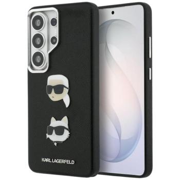 Karl Lagerfeld Saffiano Double Heads Metal Samsung Galaxy S26 Ultra tok, fekete kép