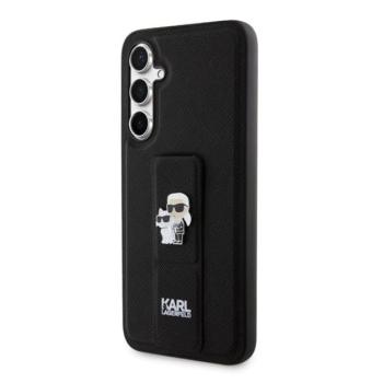 Karl Lagerfeld Saffiano Grip Stand Metal Logo Samsung Galaxy S23 FE hátlap tok, fekete kép