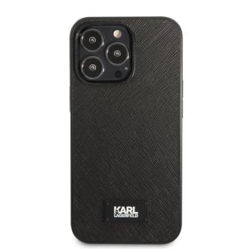 Karl Lagerfeld Saffiano Plaque hátlap tok Apple iPhone 13 Pro, fekete kép