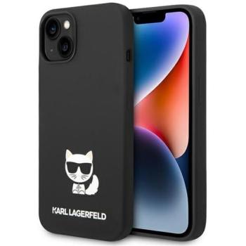 Karl Lagerfeld Silicone Choupette Body Apple iPhone 14 Plus hátlap tok, fekete kép