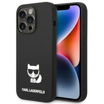 Karl Lagerfeld Silicone Choupette Body Apple iPhone 14 Pro Max hátlap tok, fekete kép