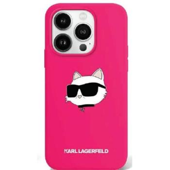 Karl Lagerfeld Silicone Choupette Head Print Apple iPhone 16 MagSafe kompatibilis tok KLHMP16SSCHPPLF kép