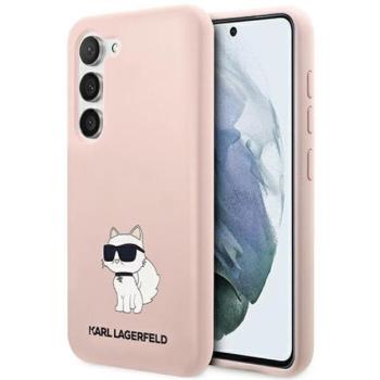Karl Lagerfeld Silicone Choupette Samsung Galaxy S23+, szilikon tok, rózsaszín kép
