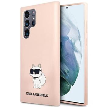 Karl Lagerfeld Silicone Choupette Samsung Galaxy S23 Ultra, szilikon tok, rózsaszín kép