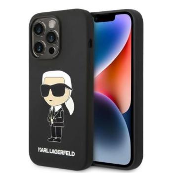 Karl Lagerfeld Silicone Ikonik Apple iPhone 14 Pro Max Magsafe hátlap tok, fekete kép